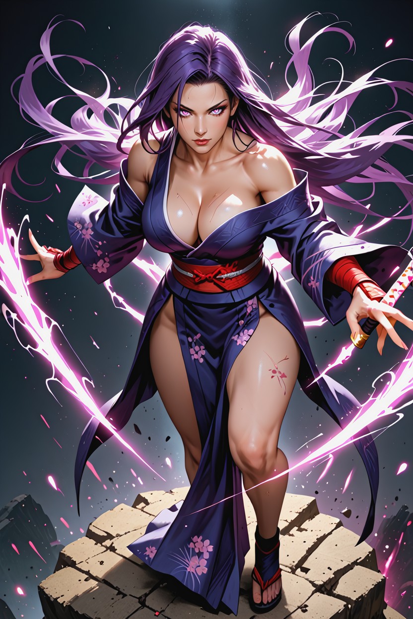 Fighting, Detailed Eyes, Cuerpo Completo Hentai IA