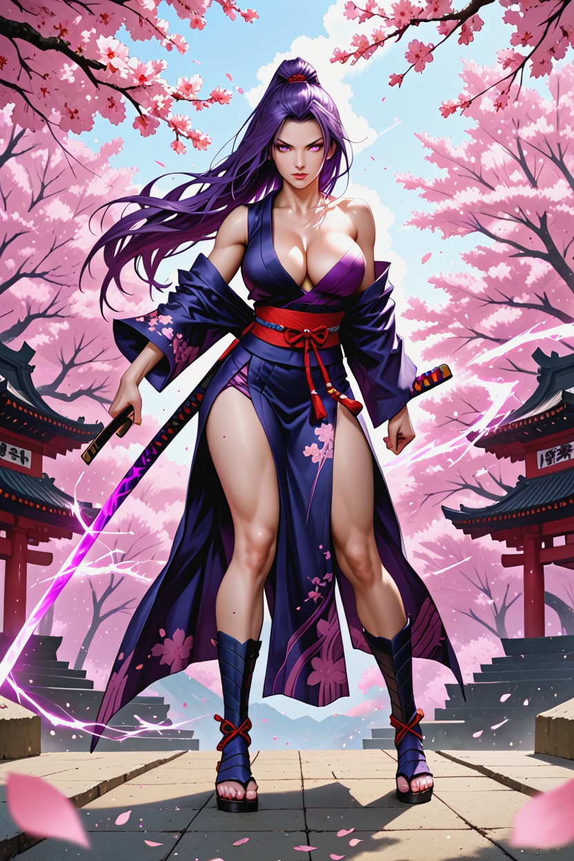 Skinny, Cherry Blossom Sakura, Athletic And Curvy Female Body Hentai AI Porn