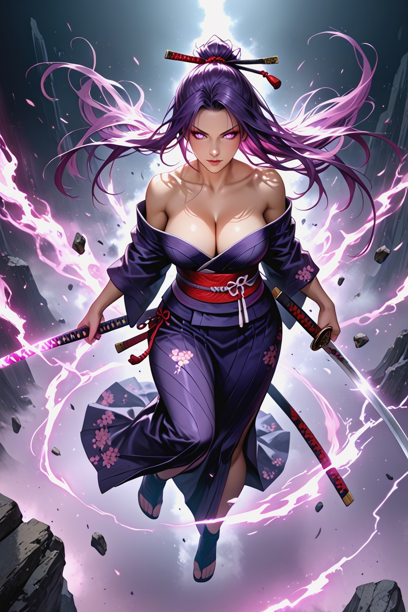 Psylocke From Marvel, Detailed Eyes, Cinematic Photorealistic Style Hentai AI Porn