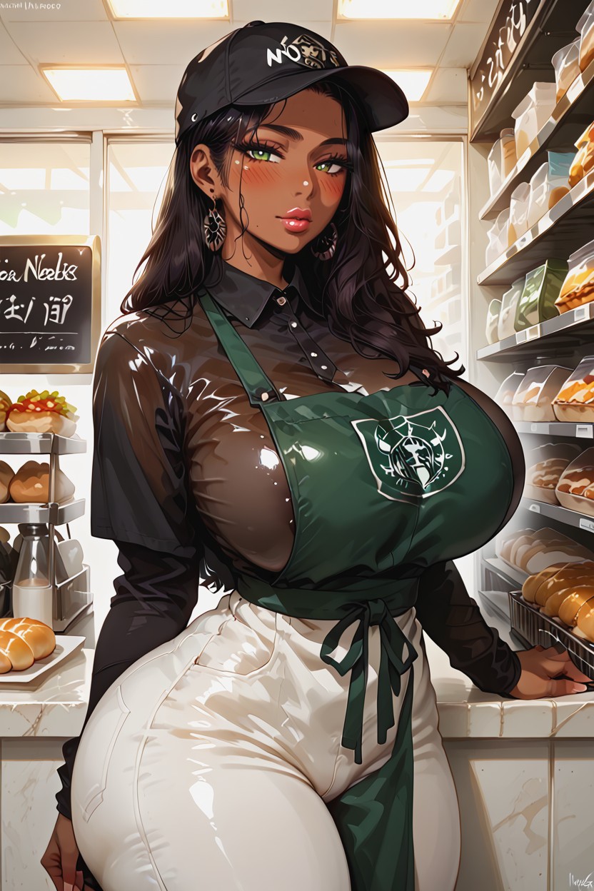 Perfect Anatomy, Black Hair, Massive Breasts Hentai IA