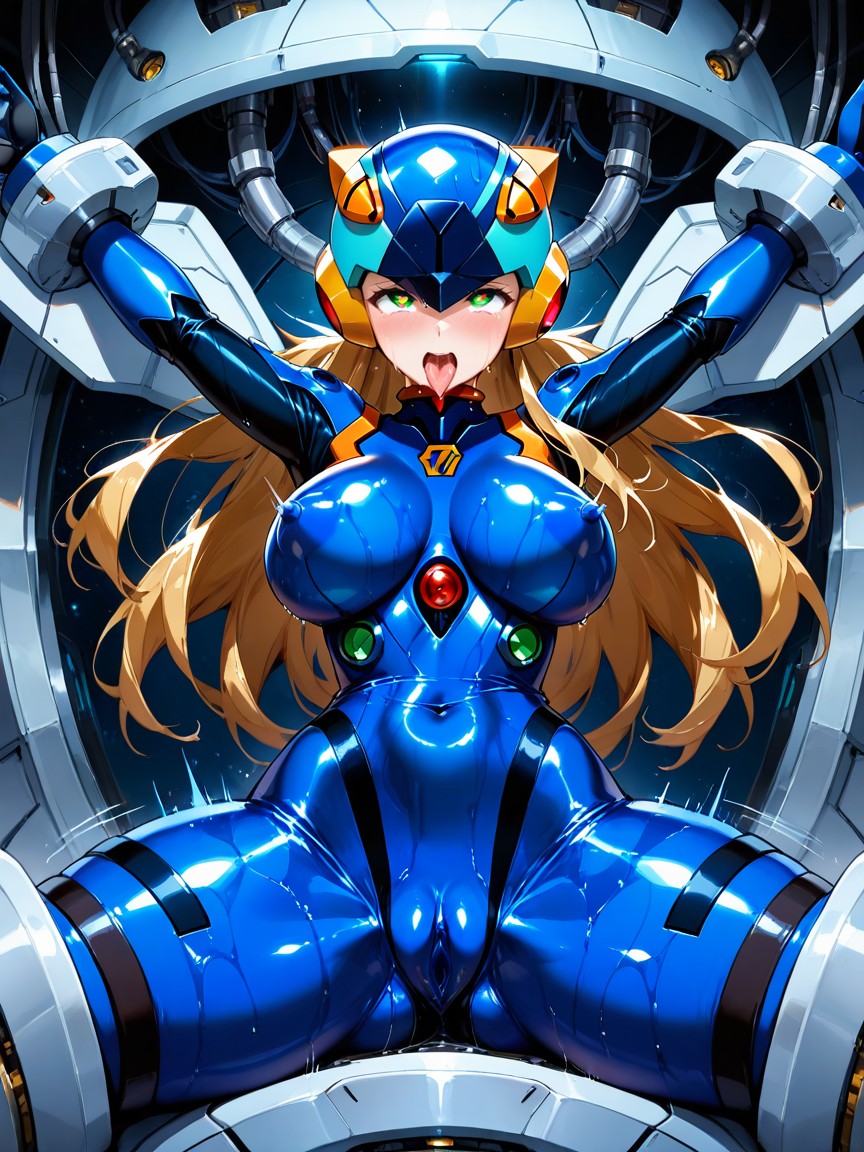 Kupaa Pose Through Clothing, Green Eyes, Large Breasts Hentai IA