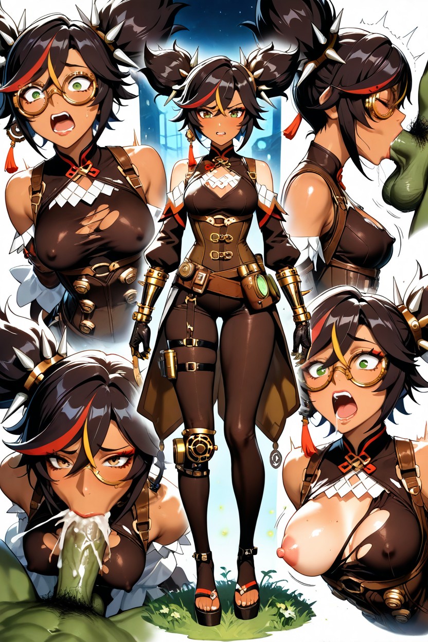 Under Outfit Erect Nipples, Torn Apart Outfits, Clenched Teeth Hentai AI Porn