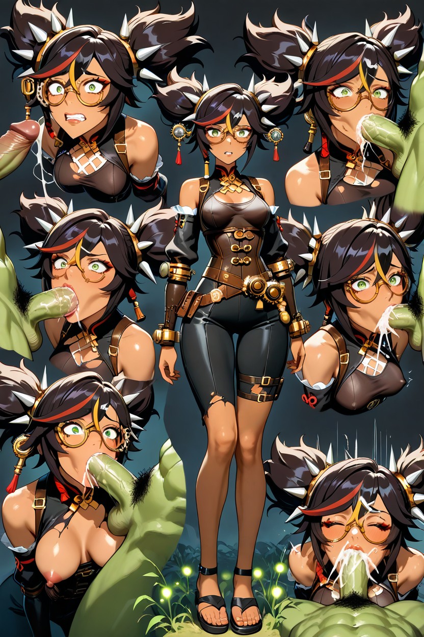 Character Overlapping Across Views, Grabbed Head And Neck, Scared Hentai AI Porn