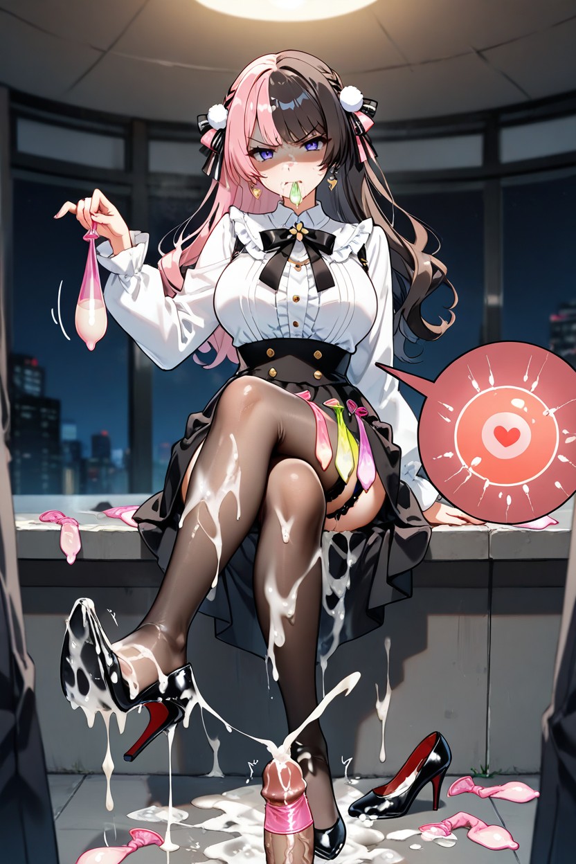 Huge Amount Of Cum, Cum On Legs, Holding Shoe Hentai AI Porn