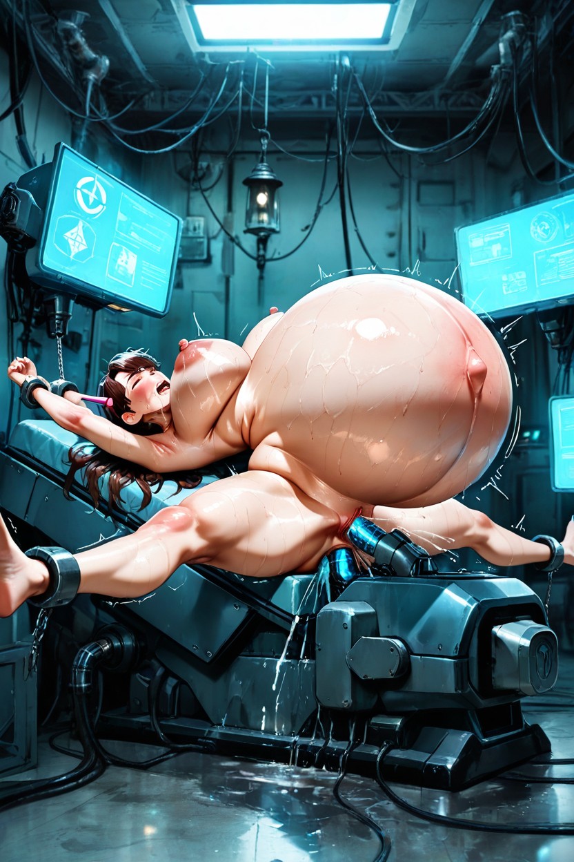 Drooling, Dva From Overwatch, Arms Up Hentai IA