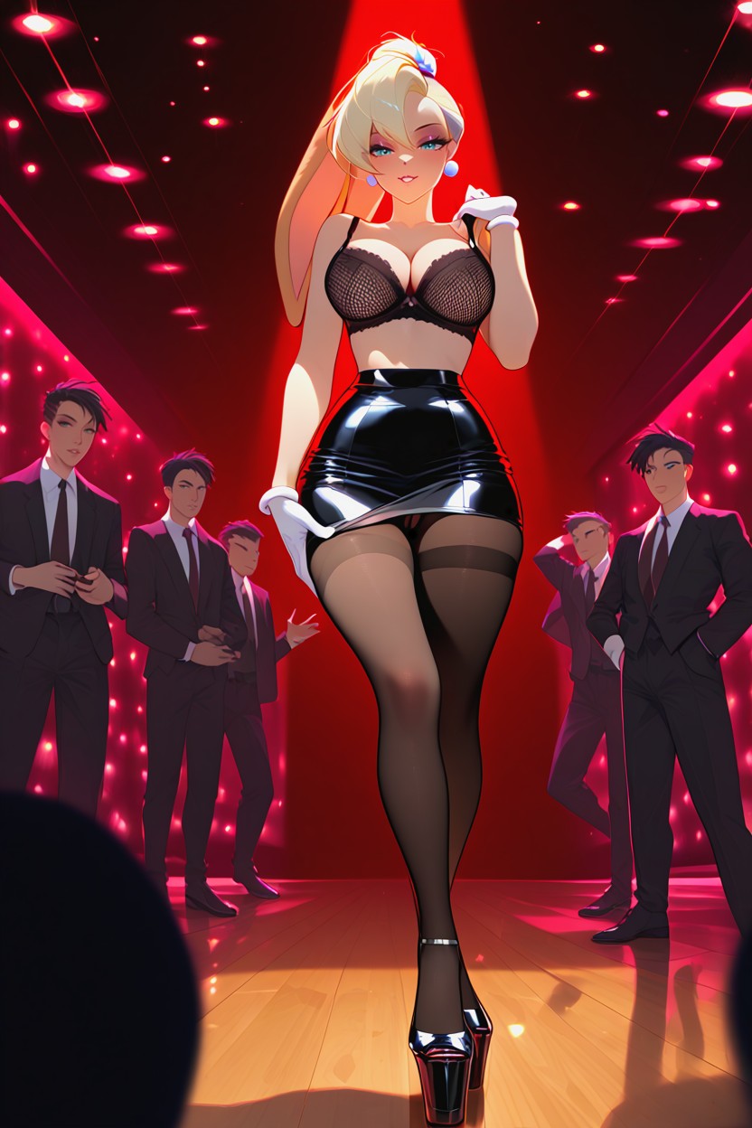 Lola Bunny, Posh, Black Net Bra Hentai IA