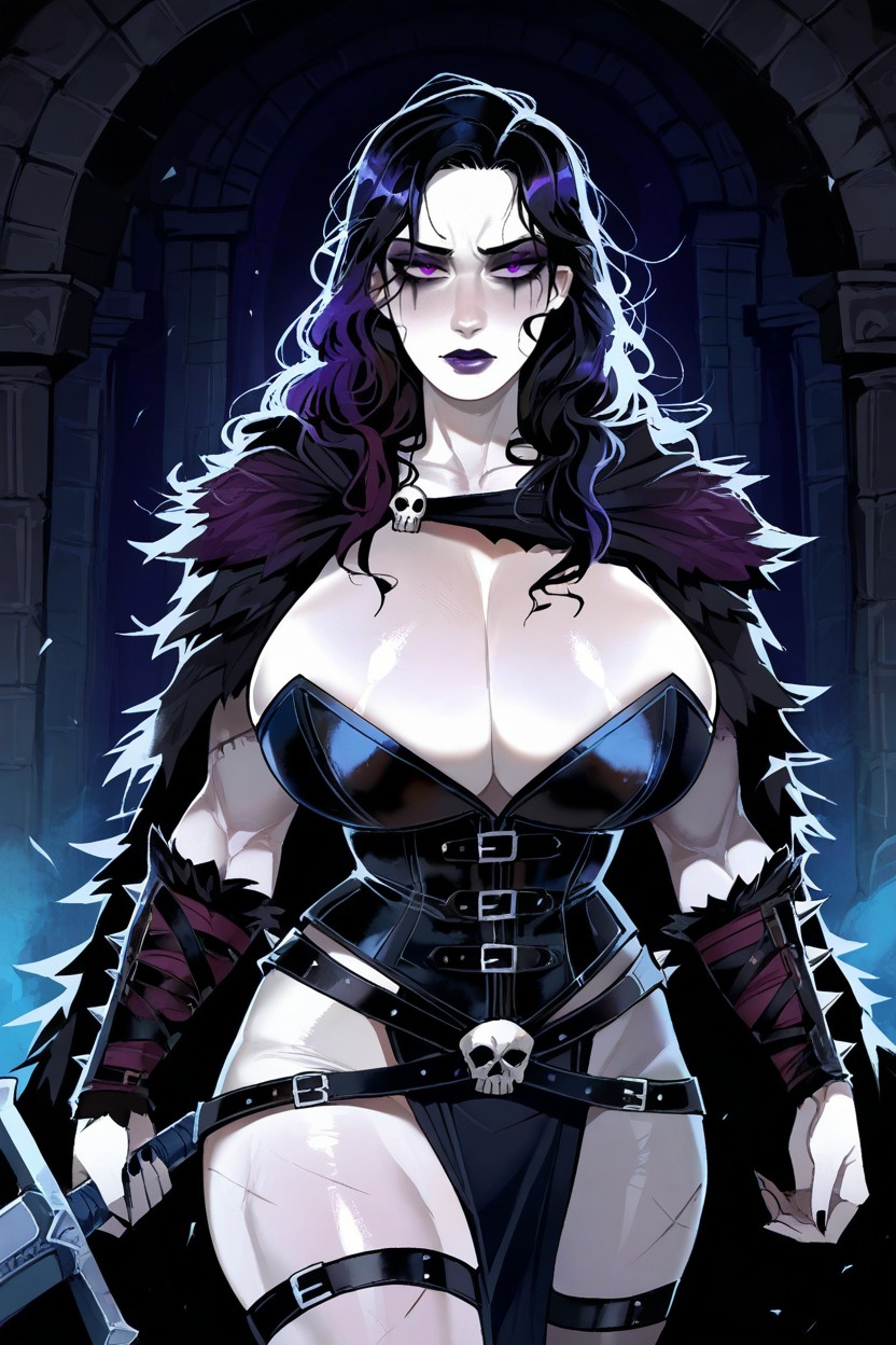 Oskar_vega, Purple_eyes, Black_armor Porno IA Hentai