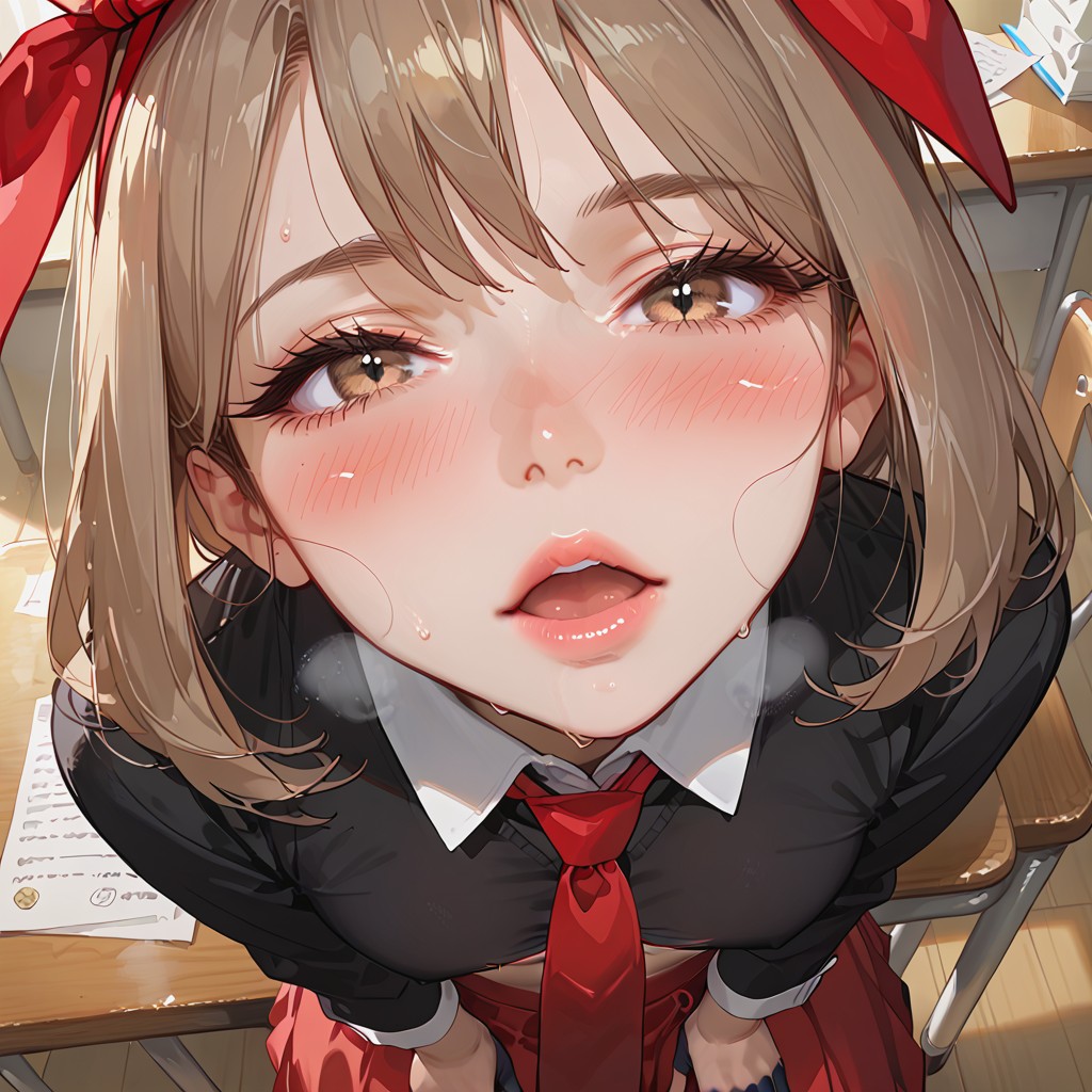 Underboobs, Daytime, Highly Detailed Porno IA Hentai