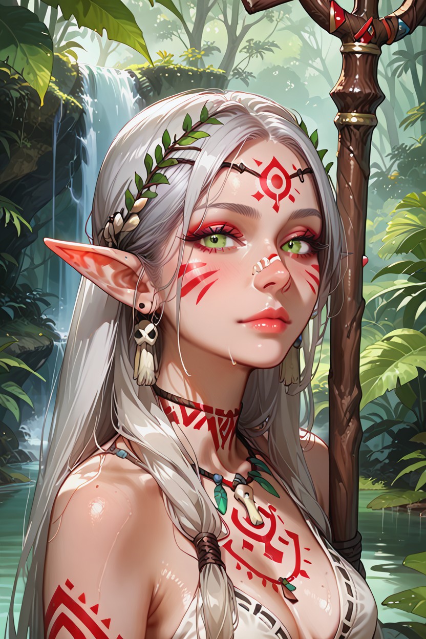 Fantasy, Primitive Clothing, Graceful Posture AI黄漫
