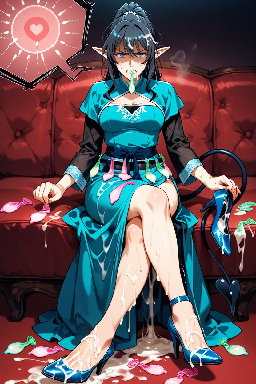 Used Condom Thigh Ring, Fighter From Goblin Slayer, En Colère Porno IA Hentai