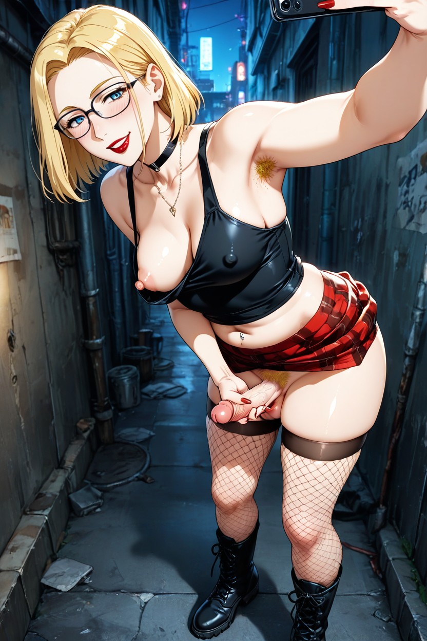 25+, Red Lipstick, Hairy Navel Hentai AI Porn