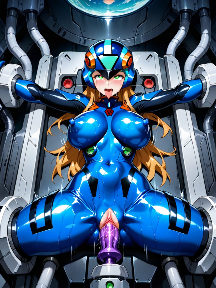 Split, Nsfw, Blue Bodysuit Porno IA Hentai