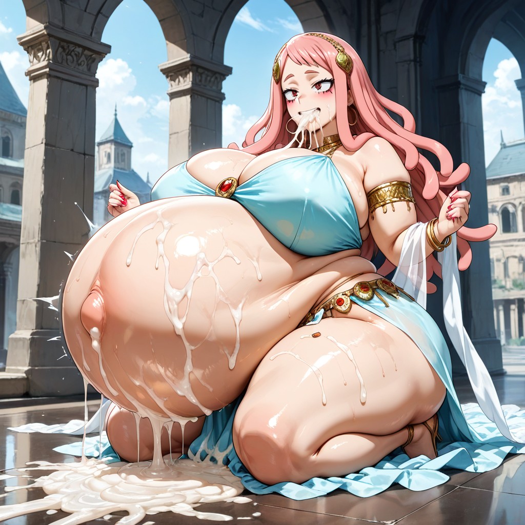 ベリーダンサー, Excessive Cum Gushing From Mouth To Floor, Running Makeup ヘンタイAIポルノ