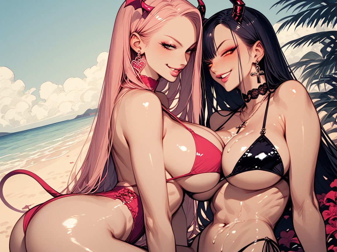 Beautiful Woman, Gigantic Perfect Boobs, Side View Porno IA Hentai
