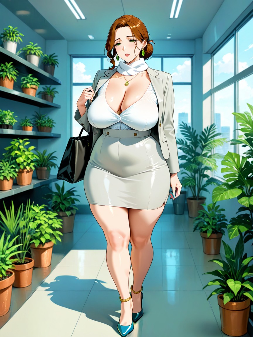 Thick Thighs, Perfect Face, Plant Shop Porno IA Hentai