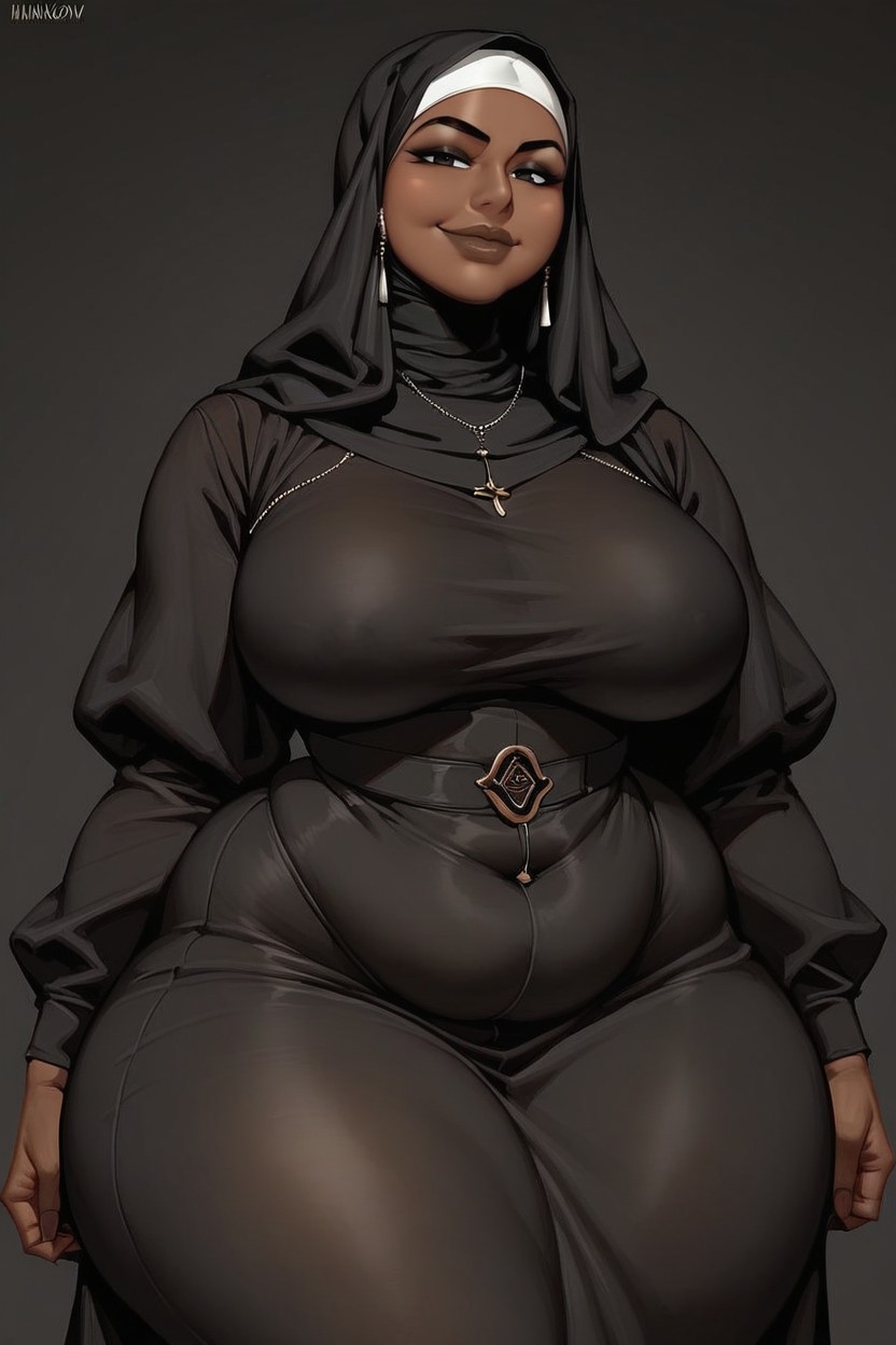 Hijab, Facing Viewer, Smug Expression Hentai AI Porn