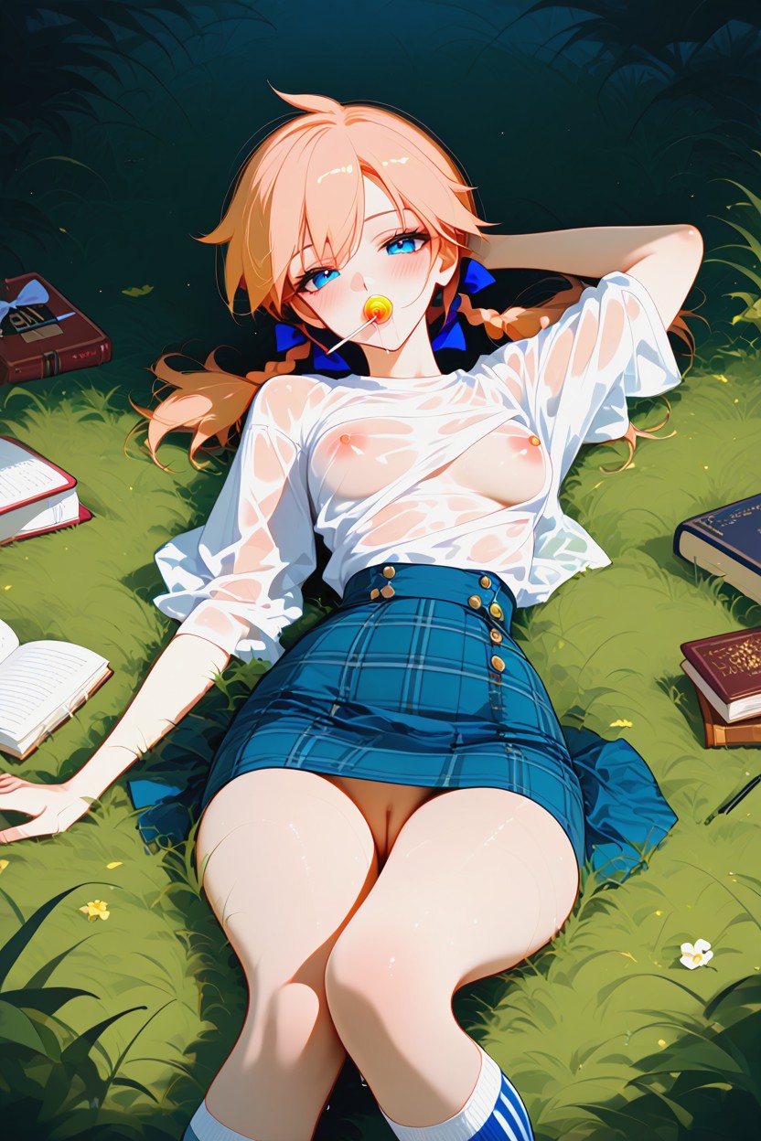 Knee High Socks, 25+, Ultra Detailed Face Hentai IA