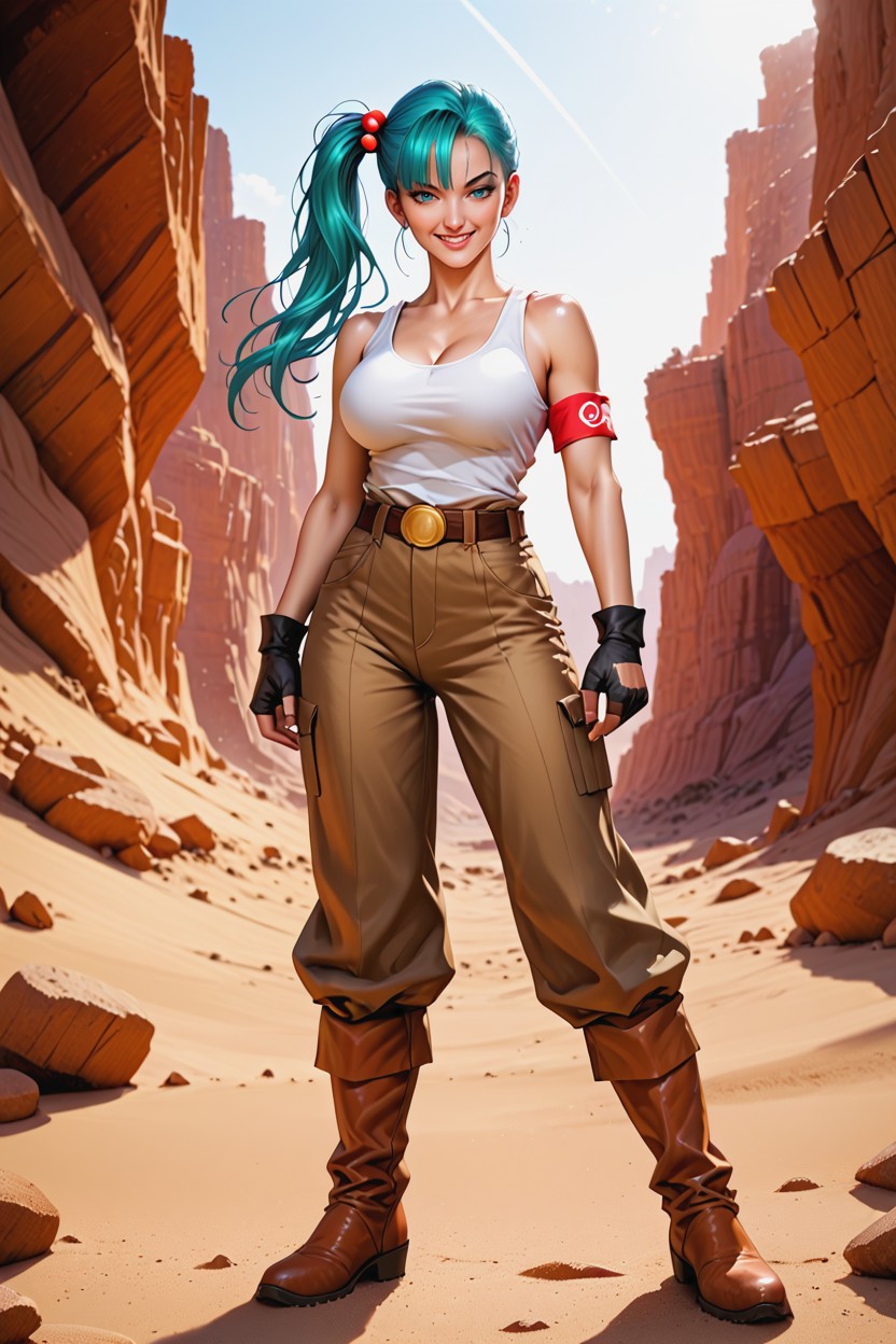 Massive Breast, Playful Exploration Atmosphere Natural Anatomy, Bulma From Dragon Ball Hentai AI Porn