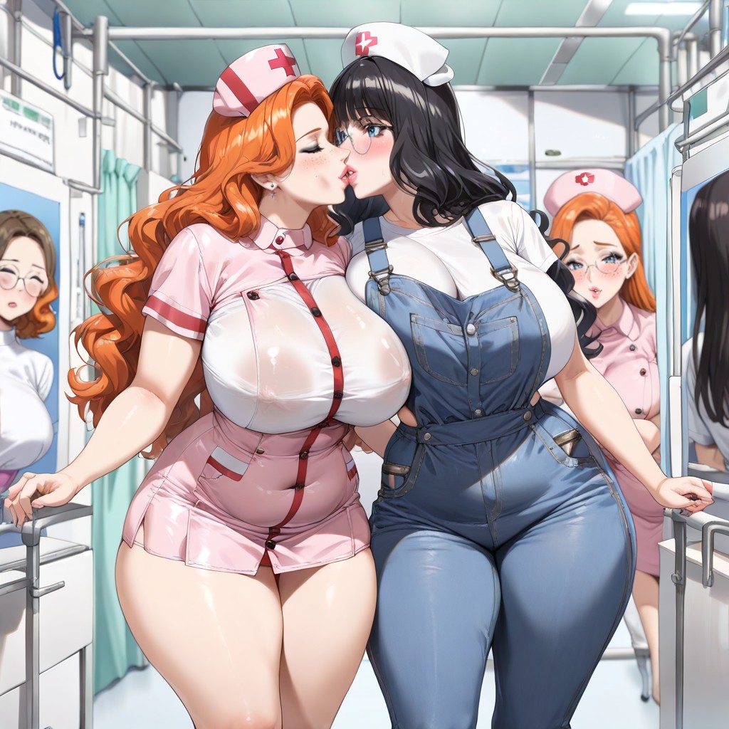 Long Legs, Voluptuous Curves, Side View Hentai AI Porn