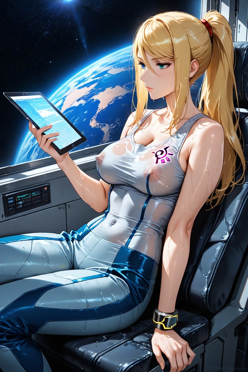 Blonde Long Hair, Detailed, Skinny Hentai AI Porn