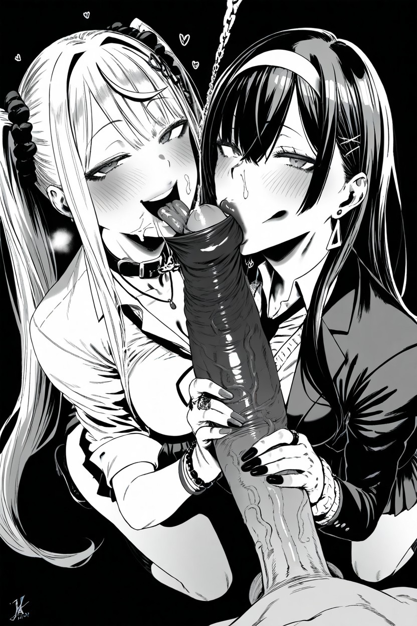 Biting Foreskin, Full Body, Extremely Stretched Foreskin Hentai AI Porn