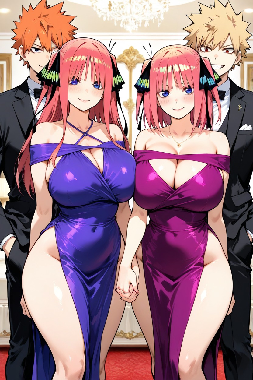 Big Rounded Ass, Massive Breast, Holding Hands Hentai AI Porn