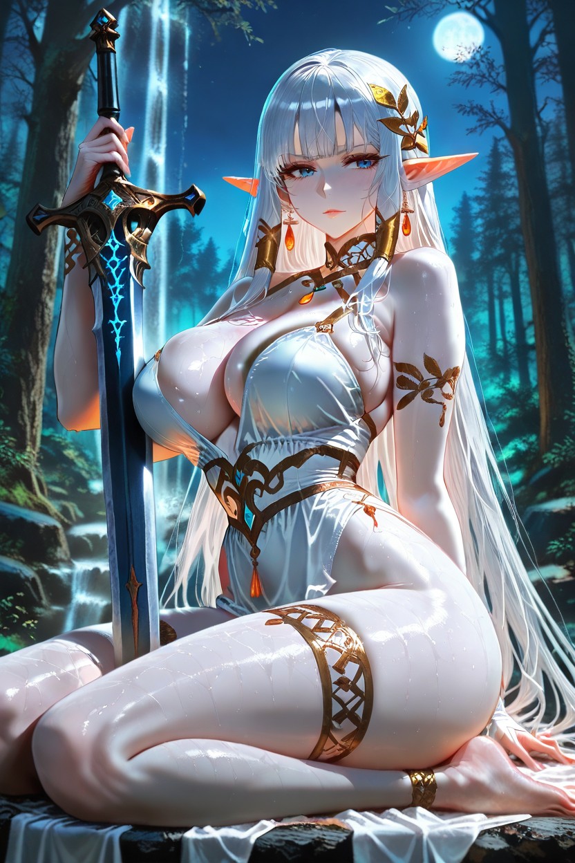 Blue Eyes, Medium Ass, Beautiful Feet Hentai AI Porn