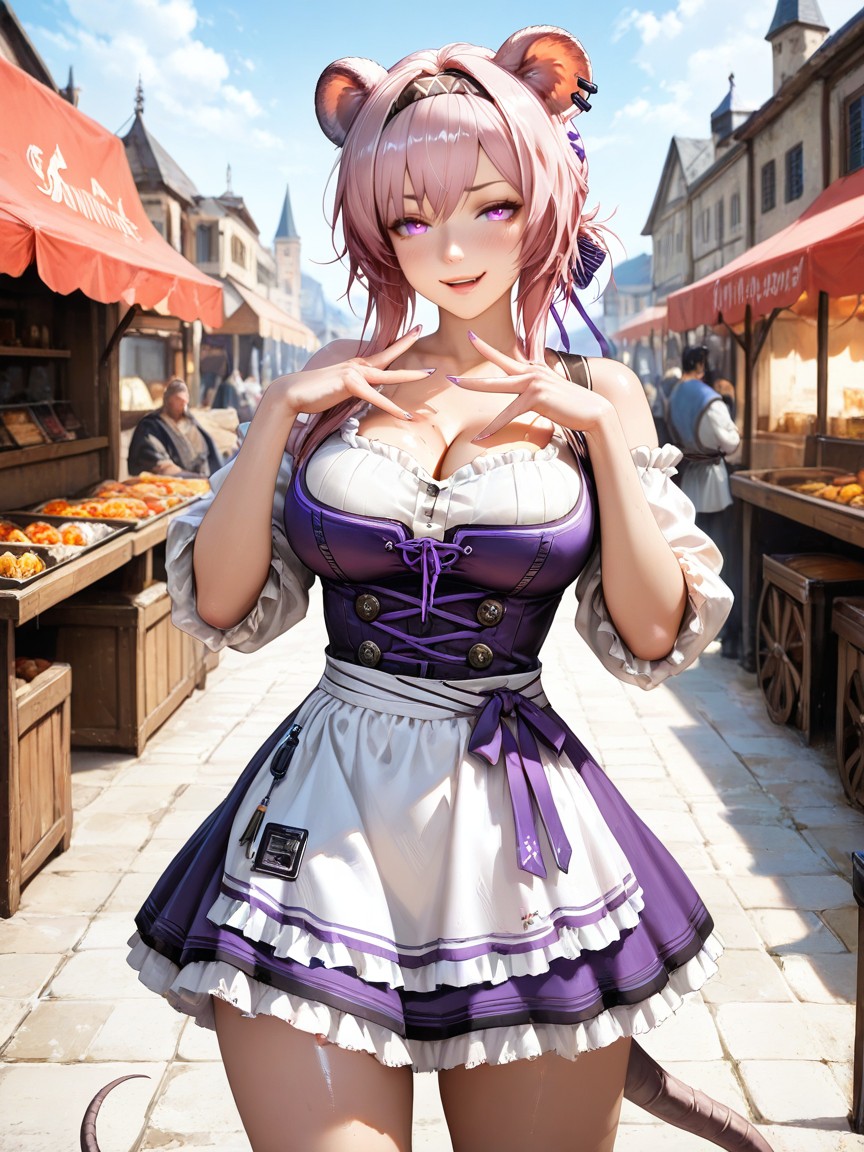 Pink Hair, Pencil Waist, Detailed Feets Hentai AI Porn