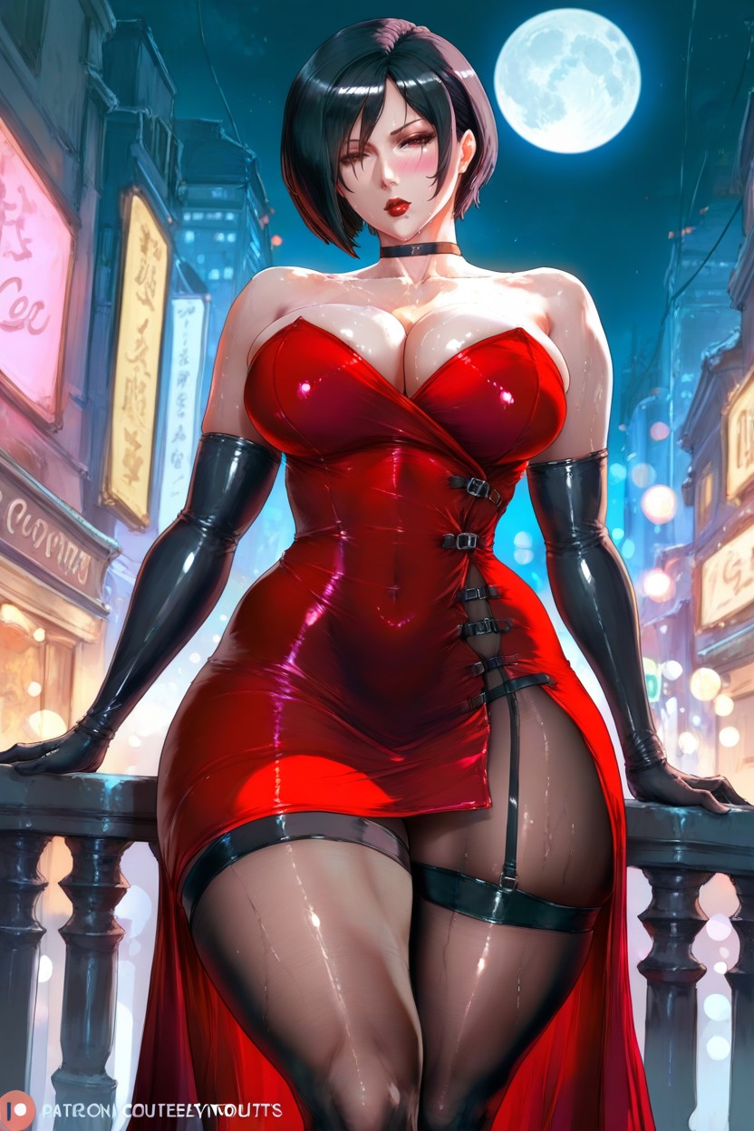 Hyper-detailed, Depth Of Field, Black Latex Elegant Opera Gloves Hentai AI Porn