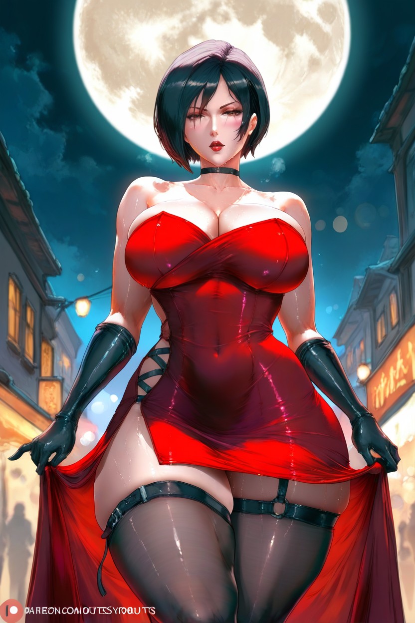 Bodycon Skirt, Cleavage, Ultra Detailed Hentai AI Porn