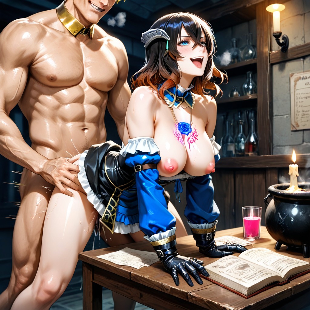Cinematic, Gothic Victorian Style Outfit, Bottom Up Hentai AI Porn