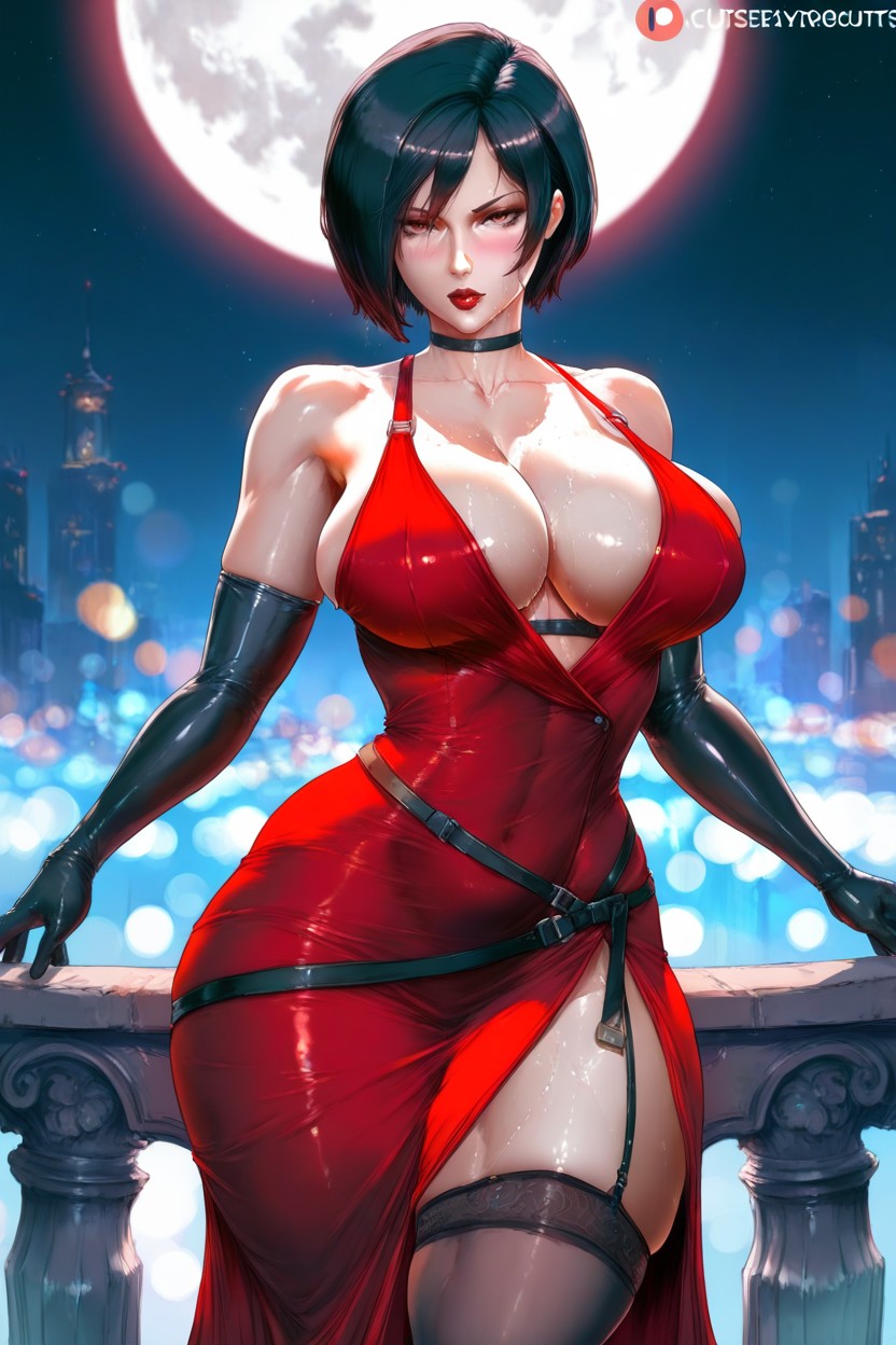 Cleavage, Ultra Detailed, Shiny Lustrous Skirt Hentai AI Porn