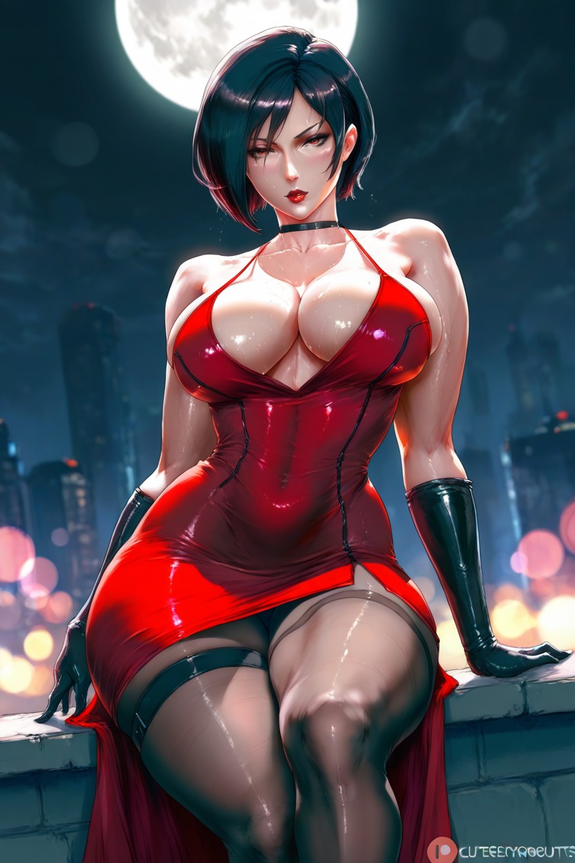 Wide Thighs, Depth Of Field, Night Sky Hentai AI Porn