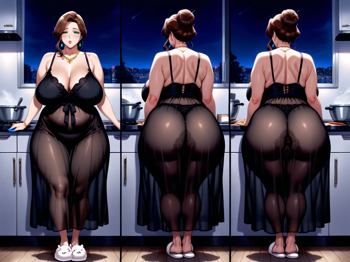 Beautiful Feet, Extremely Large Ass, Standing Hentai AI Porn