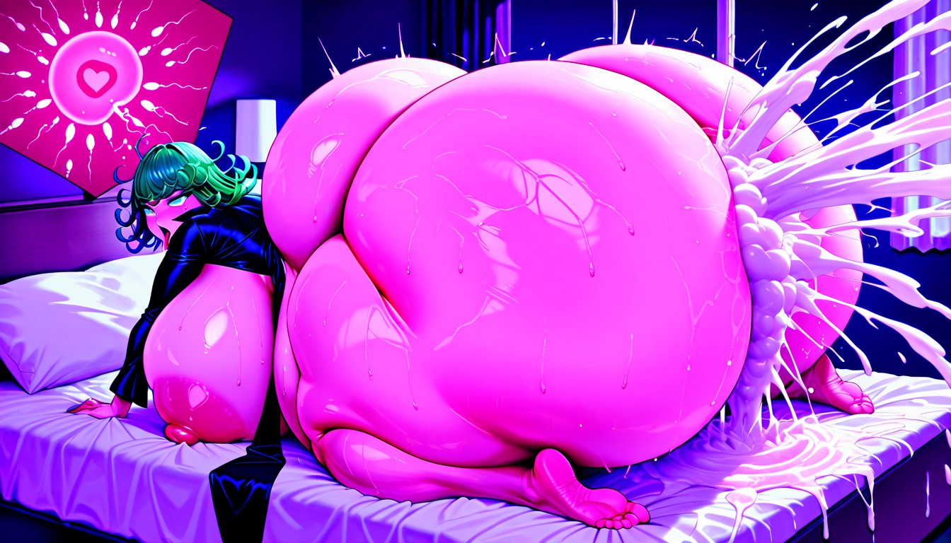Open Mouth Wide, Hyper Bulge In Gullet, Slightly Long Tongue Hentai AI Porn