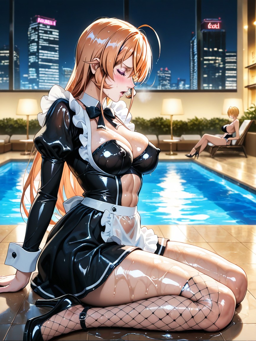 Light Pubic Hair, Trio, Erect Nipples Hentai AI Porn
