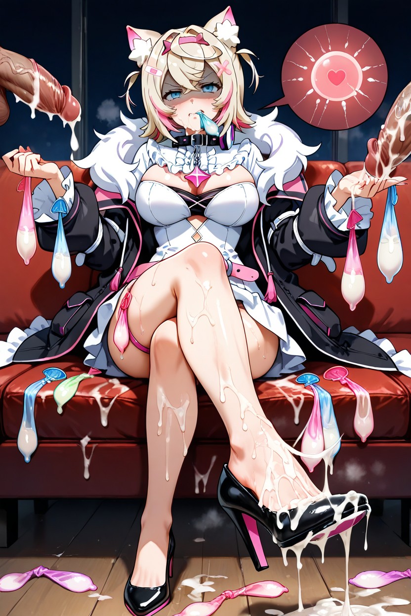 Cum On Legs, Drenched In Cum, Medium Ass Hentai AI Porn