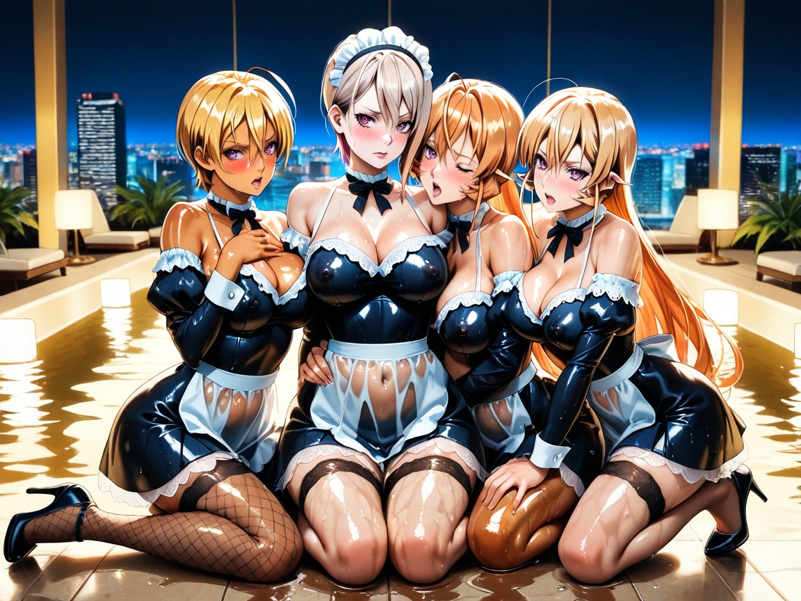 Wet Clothes, After Sex, Detailed Hair Hentai AI Porn