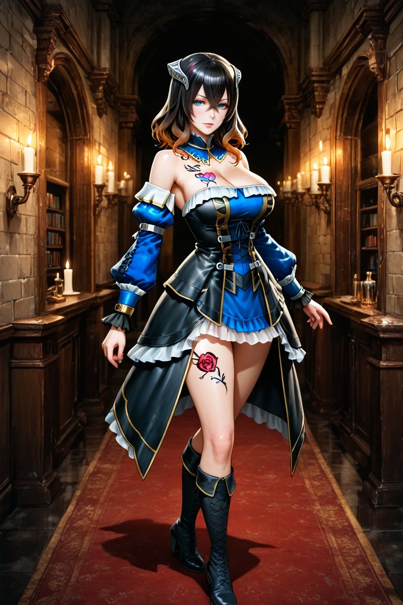 Side View, Medium Breast, Detailed Hentai AI Porn