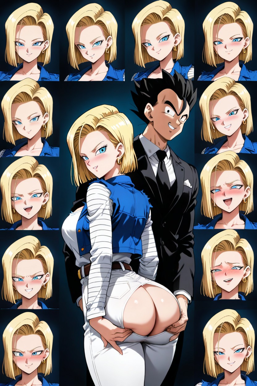 Long Sleeves, Gohan's Hands On Her Buttocks, A Wicked Smile Hentai AI Porn