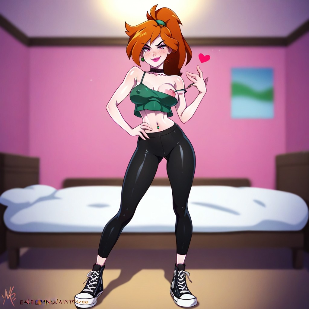 Legs Apart, Body, Long Eyelashes Hentai AI Porn