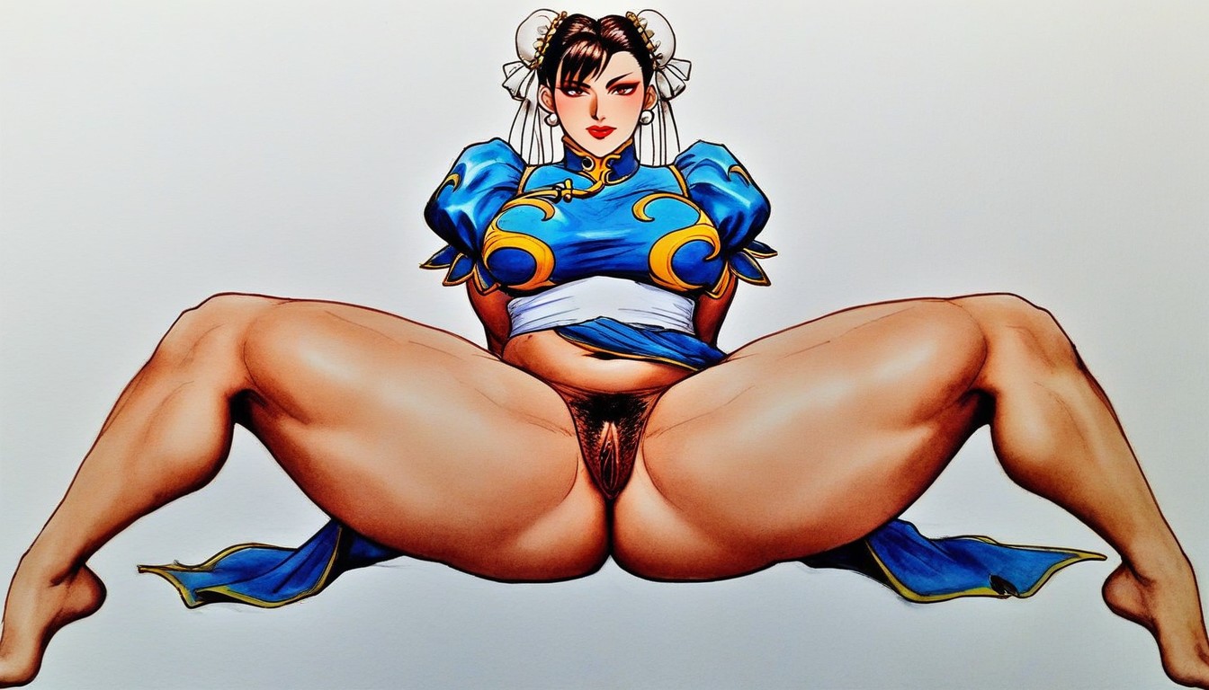 Covered Natural Tits, Bare Feet, Sitting And Spreading Legs Hentai IA