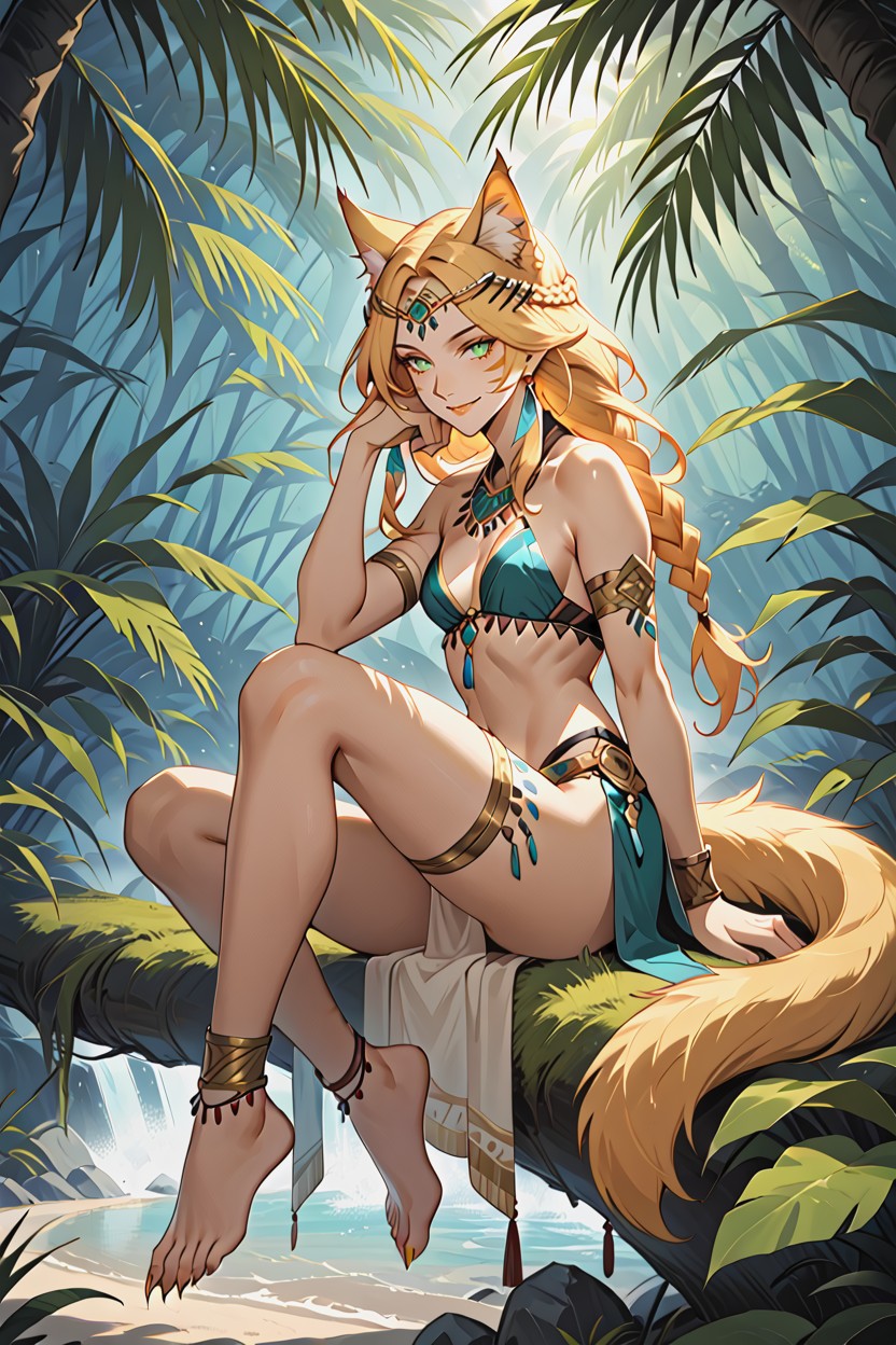 Elegant Pose, Cuerpo Completo, Attentive Eyes Hentai IA