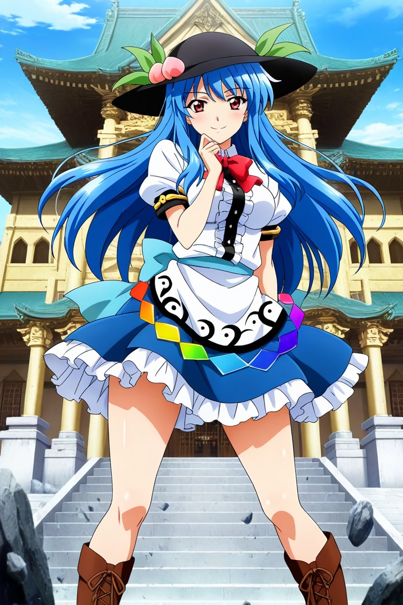 Puffy Sleeves, Castle, Mouth Closed Hentai IA