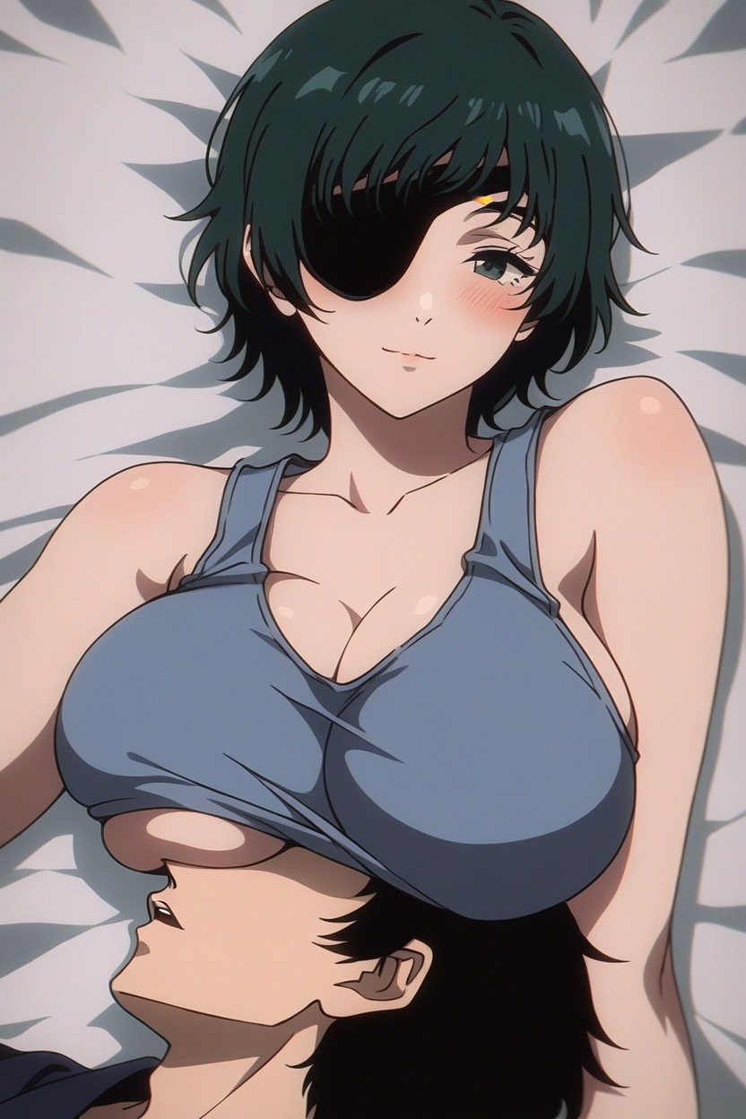 Face In Cleavage, Face To Boobs, Man's Face Between Himeno's Breasts Porno IA Hentai