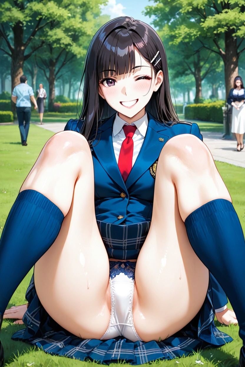 Dark Hair, Expensive White Panties, Pure Porno IA Hentai