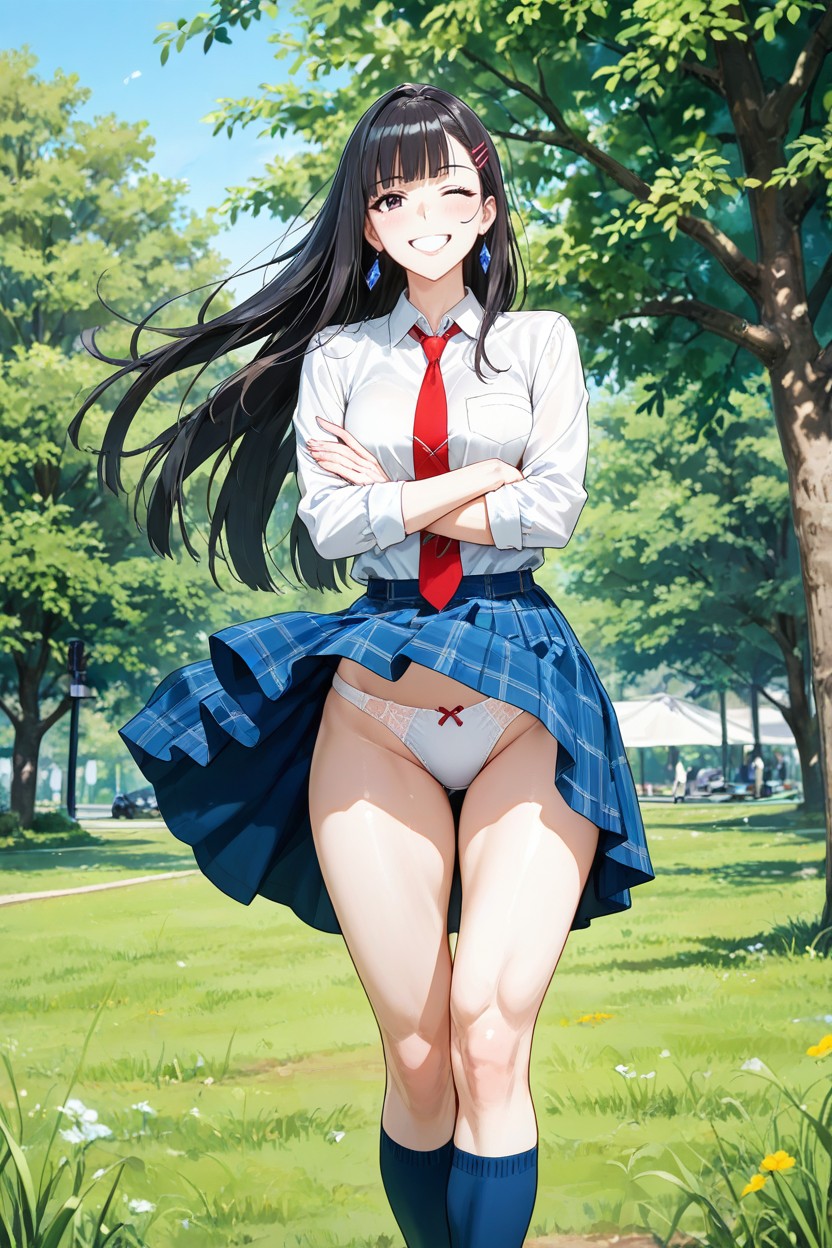 Unusual Panties, 18+, Beautiful Dark Haired Japanese Hentai IA