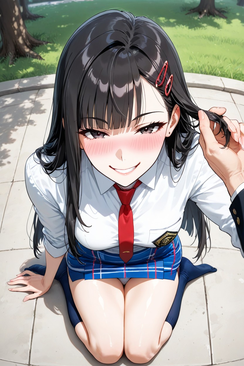 Legs Together, Navy Blue Socks, Toned Athletic Body ヘンタイAIポルノ