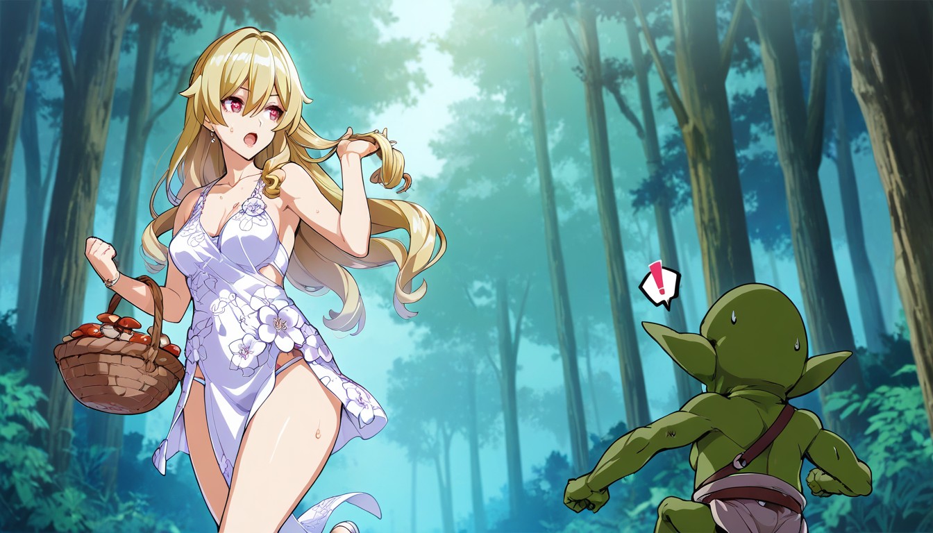 Front View, Honkai Impact, Running In Forest Porno IA Hentai