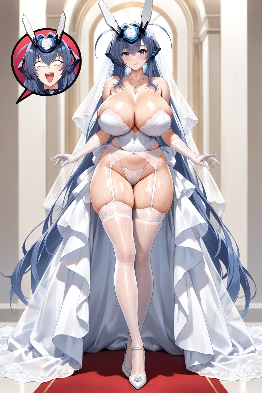 Wedding Dress, Perfect Face, Wedding Stockings AI黃漫